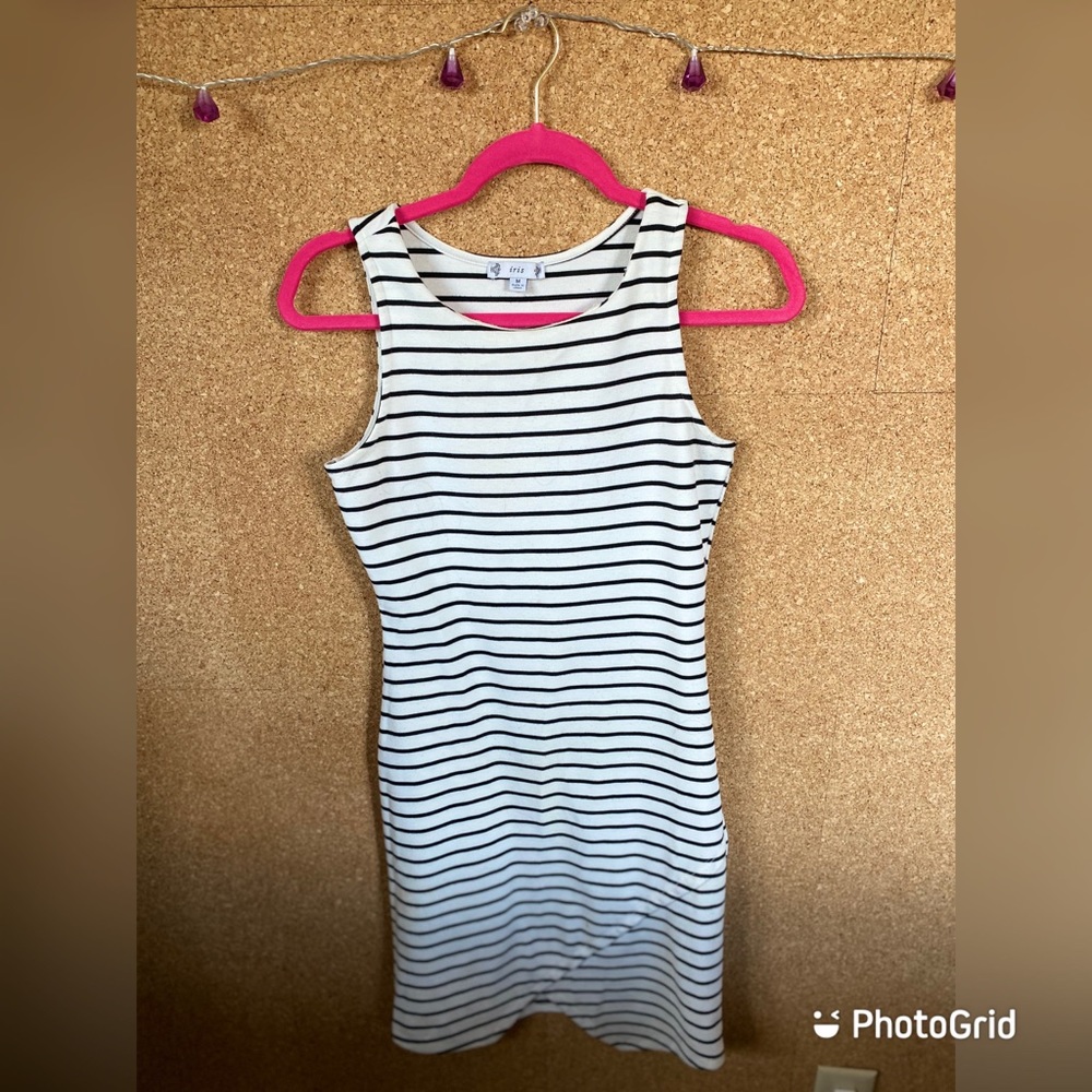 Striped tight mini dress